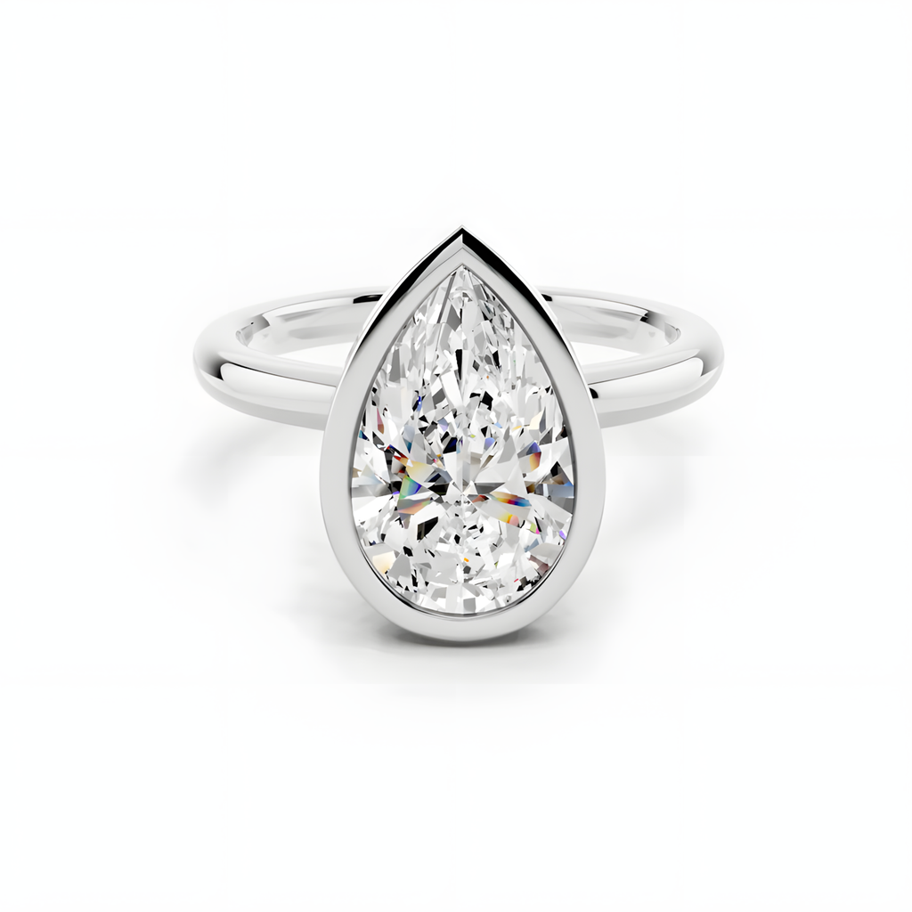 Elara Pear Frame Ring
