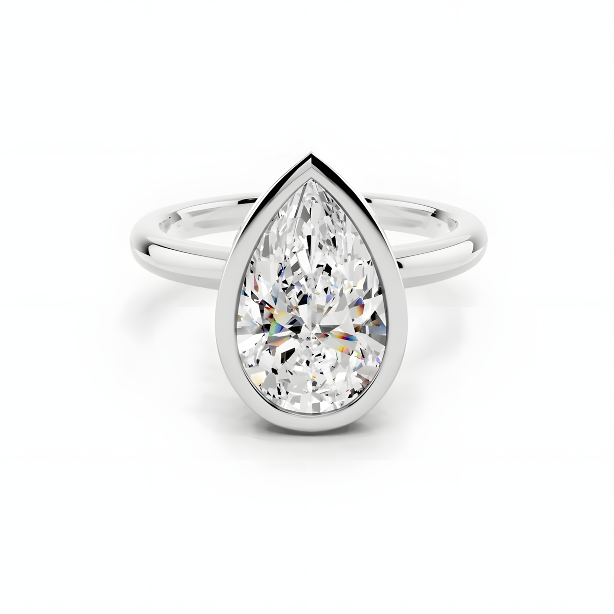 Elara Pear Frame Ring