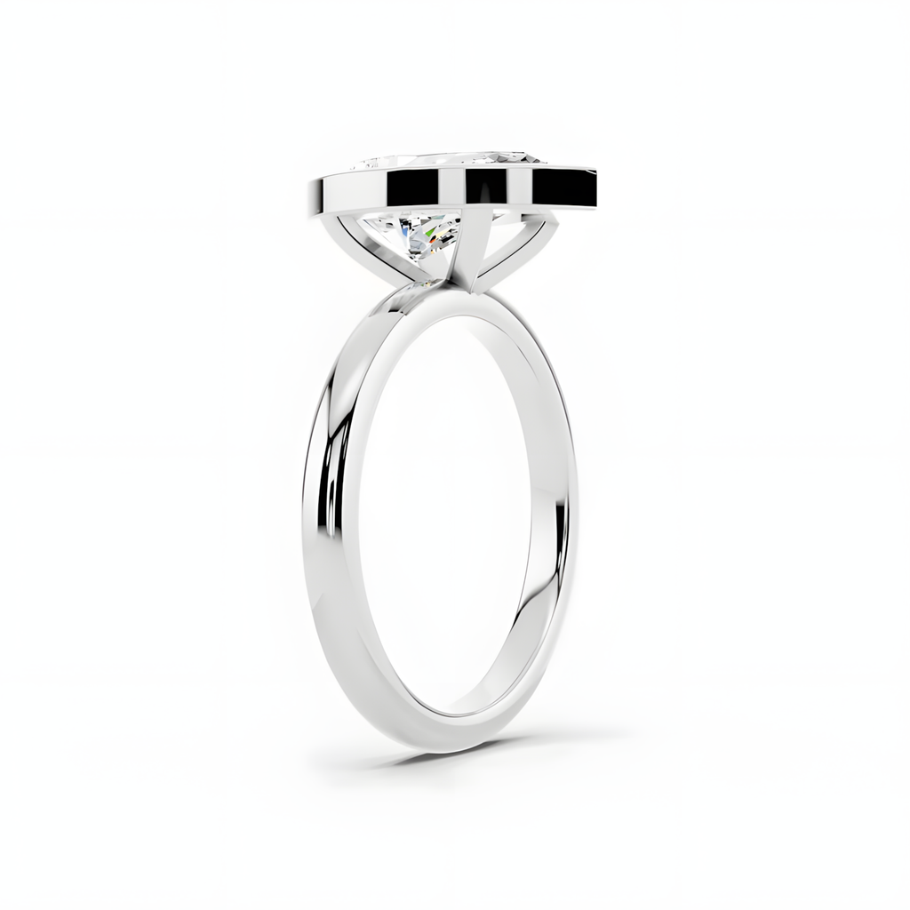 Elara Pear Frame Ring