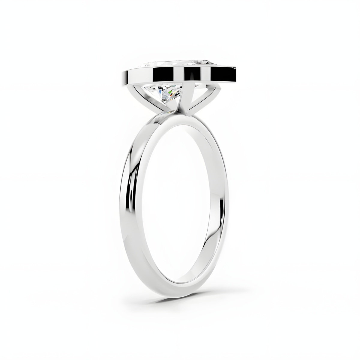 Elara Pear Frame Ring