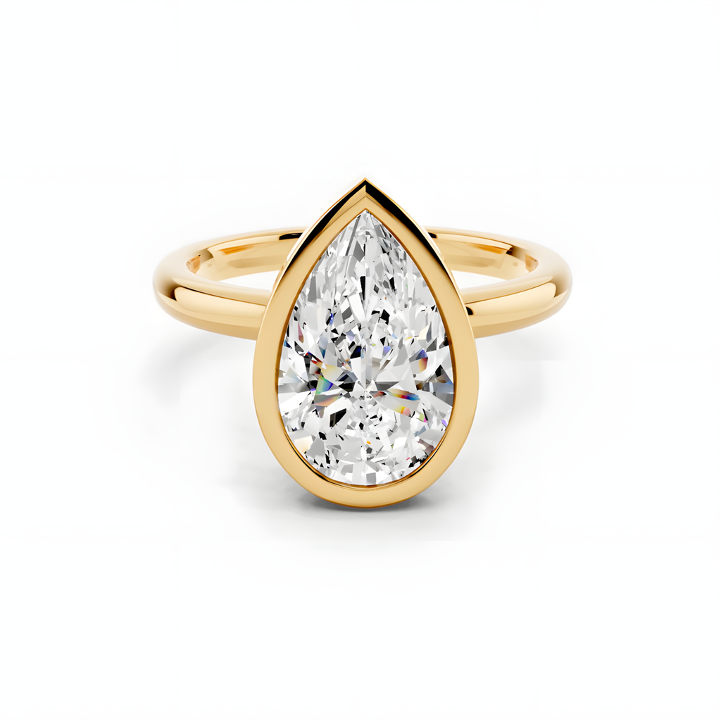 Elara Pear Frame Ring