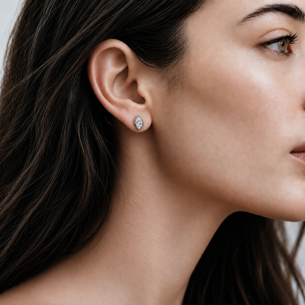 Vela Marquise Studs.
