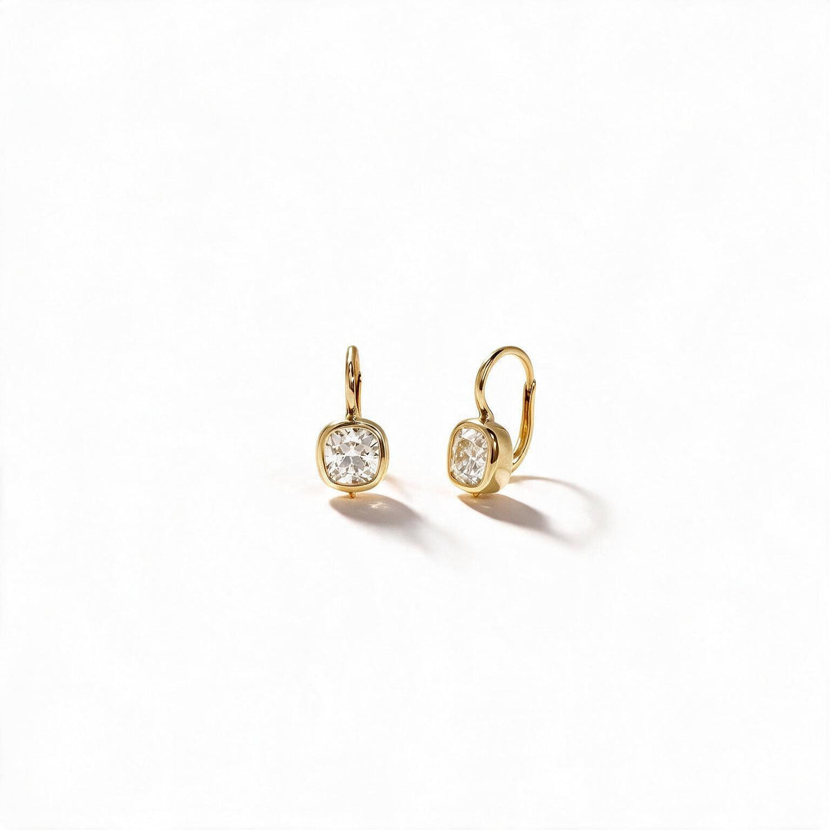 Solea Bezel Drop Earrings