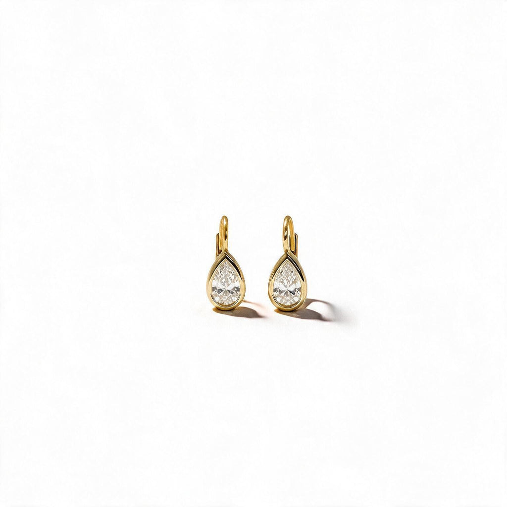 Elara Pear Bezel Drops