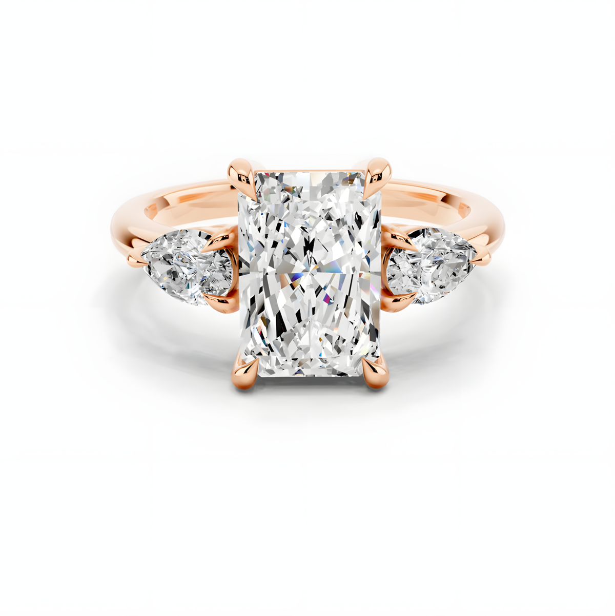 Veyra Elongated Radiant Trinity Ring