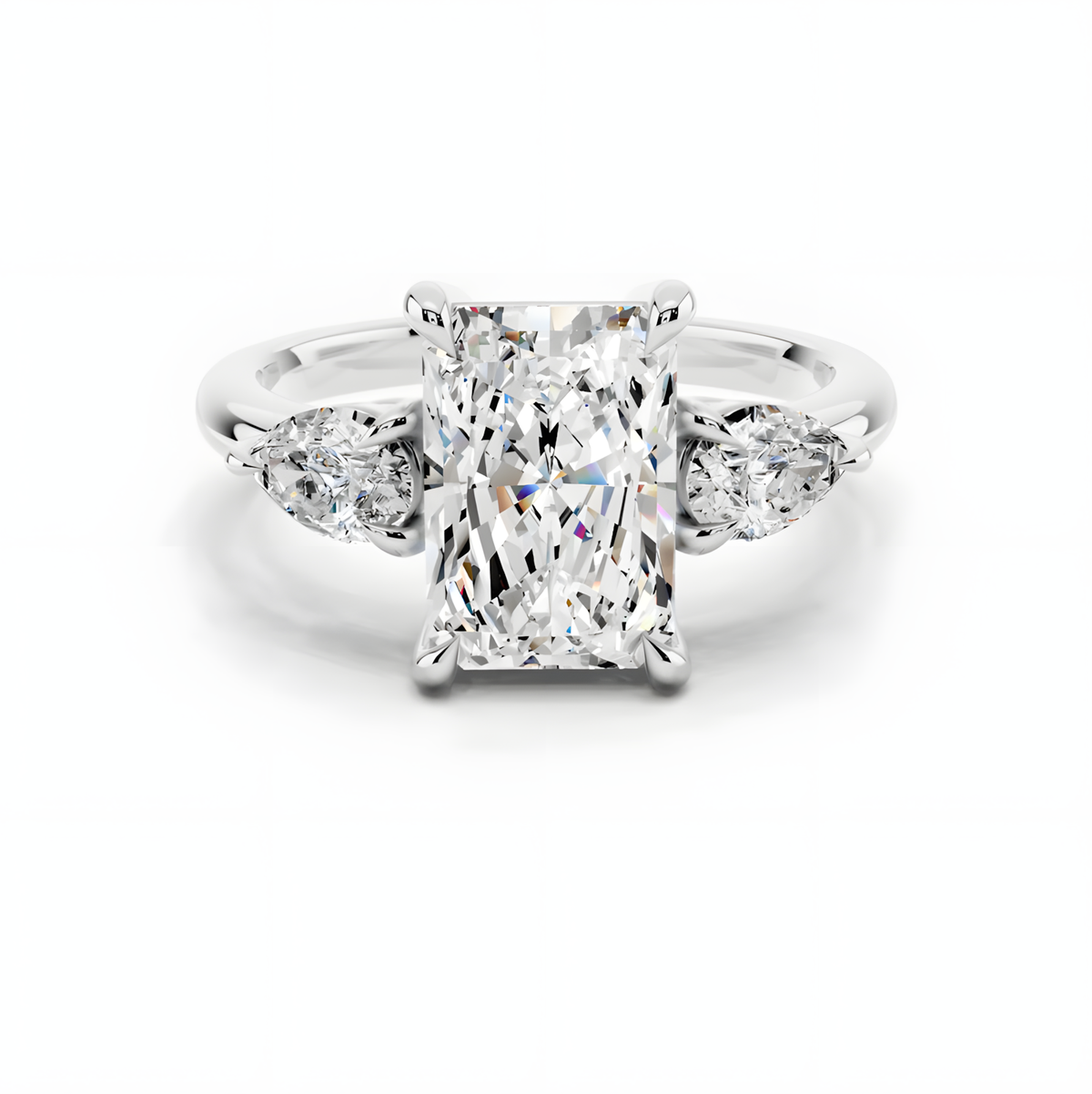 Veyra Elongated Radiant Trinity Ring