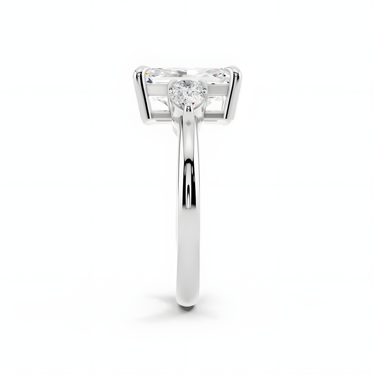 Veyra Elongated Radiant Trinity Ring