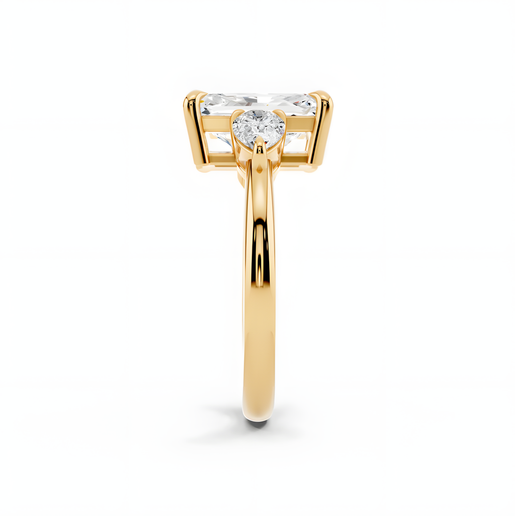 Veyra Elongated Radiant Trinity Ring
