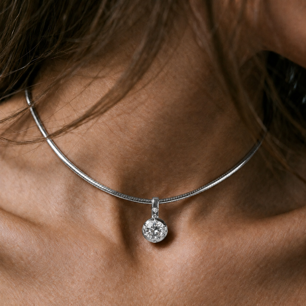 Aurelia Solitaire Necklace.