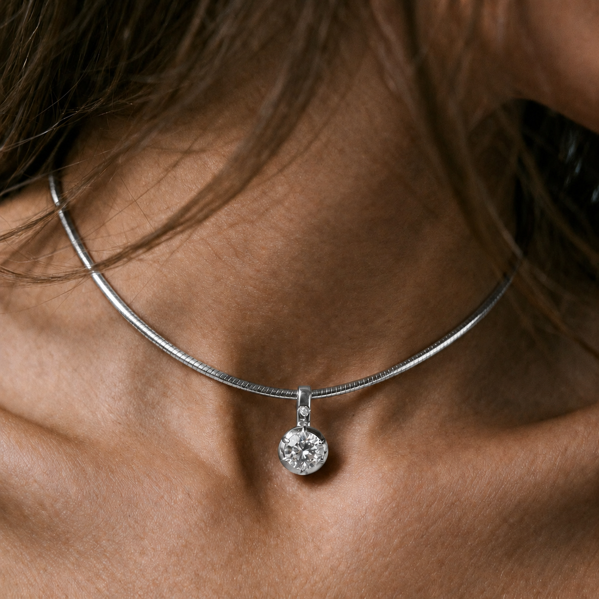 Aurelia Solitaire Necklace.