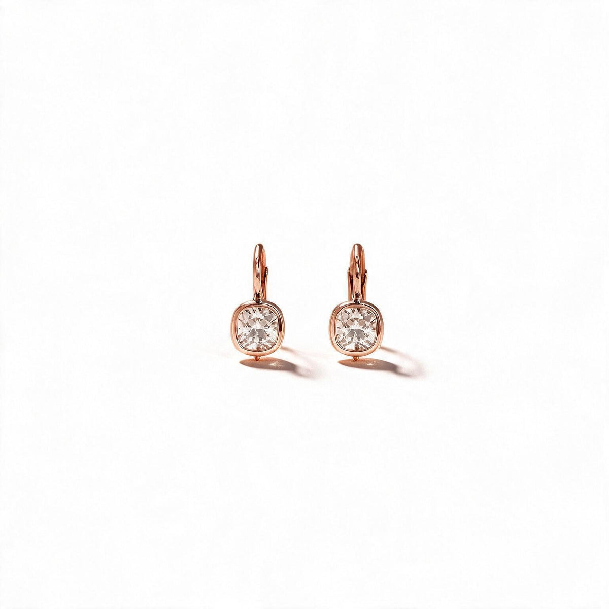 Solea Bezel Drop Earrings