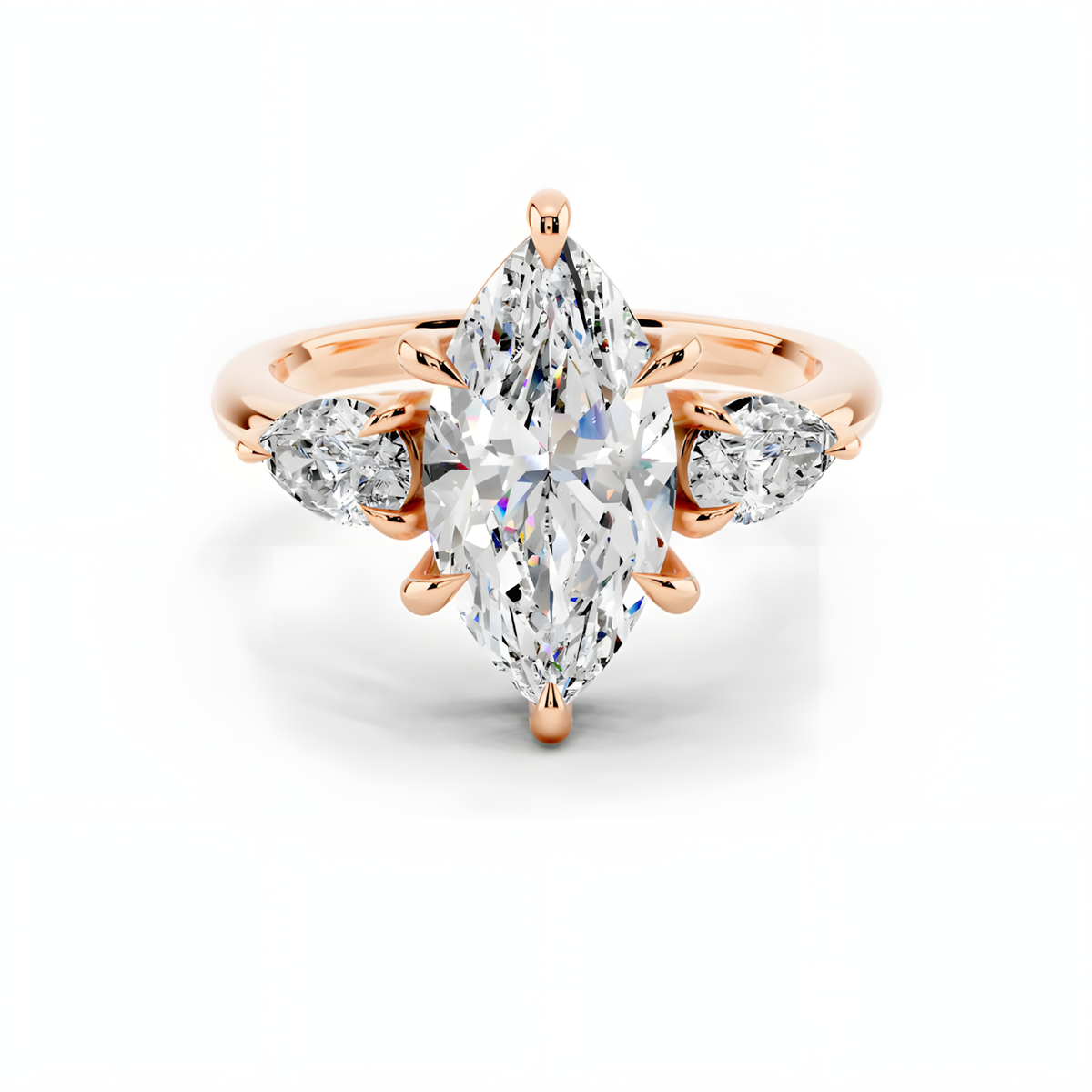 Solea Marquise Trinity Ring