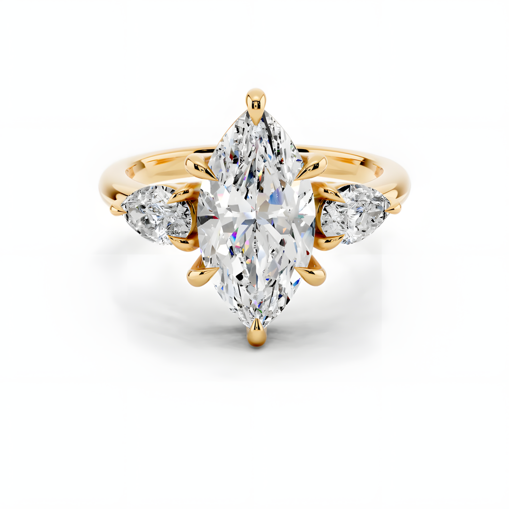 Solea Marquise Trinity Ring