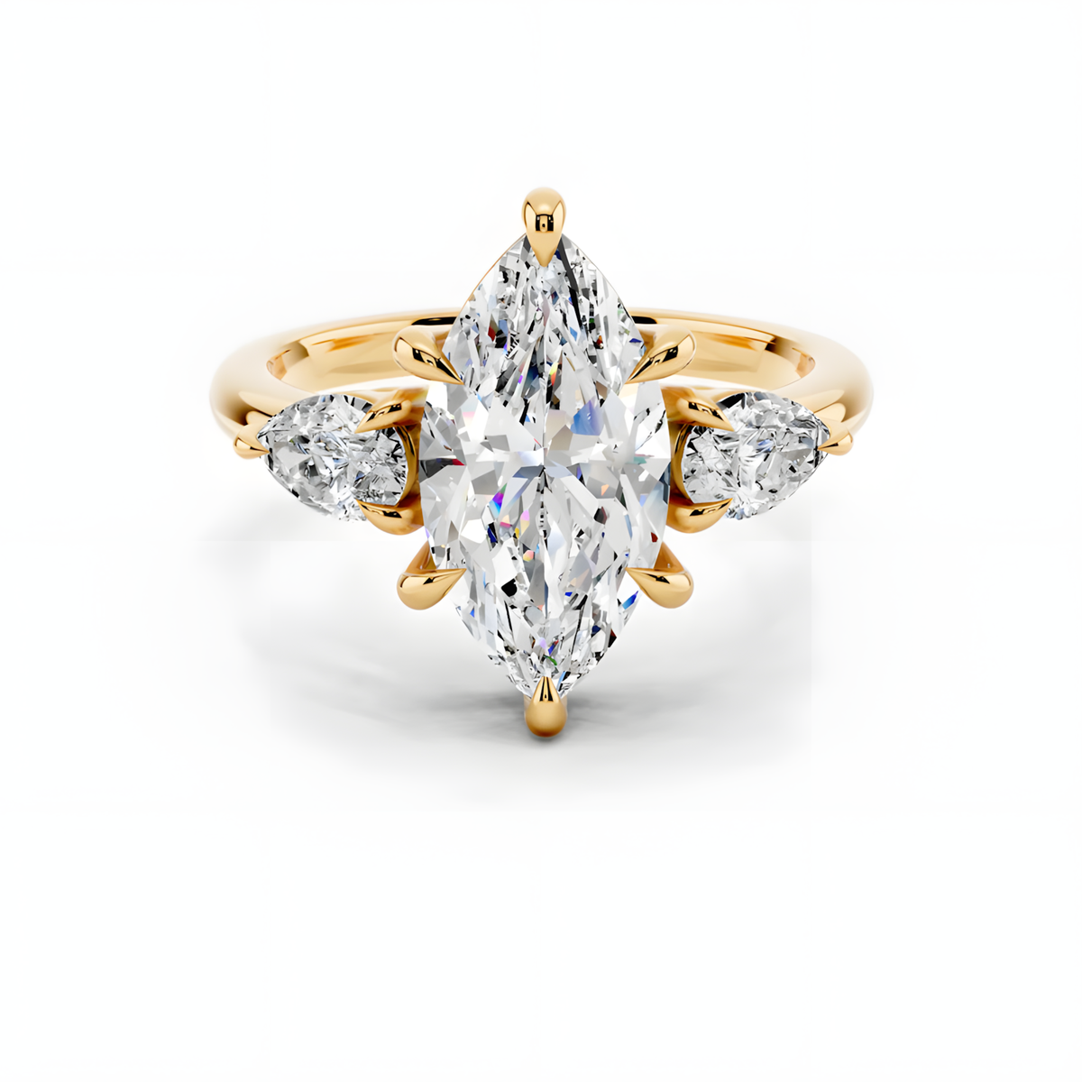 Solea Marquise Trinity Ring