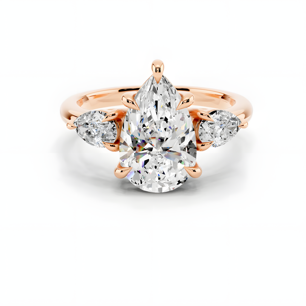 Celene Pear Trinity Ring