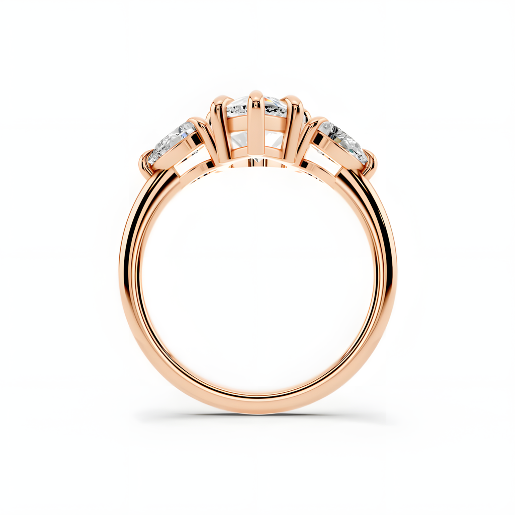 Celene Pear Trinity Ring