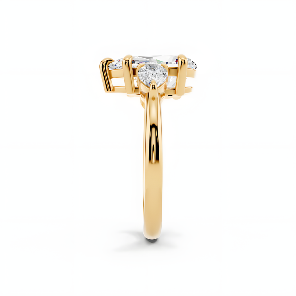 Celene Pear Trinity Ring