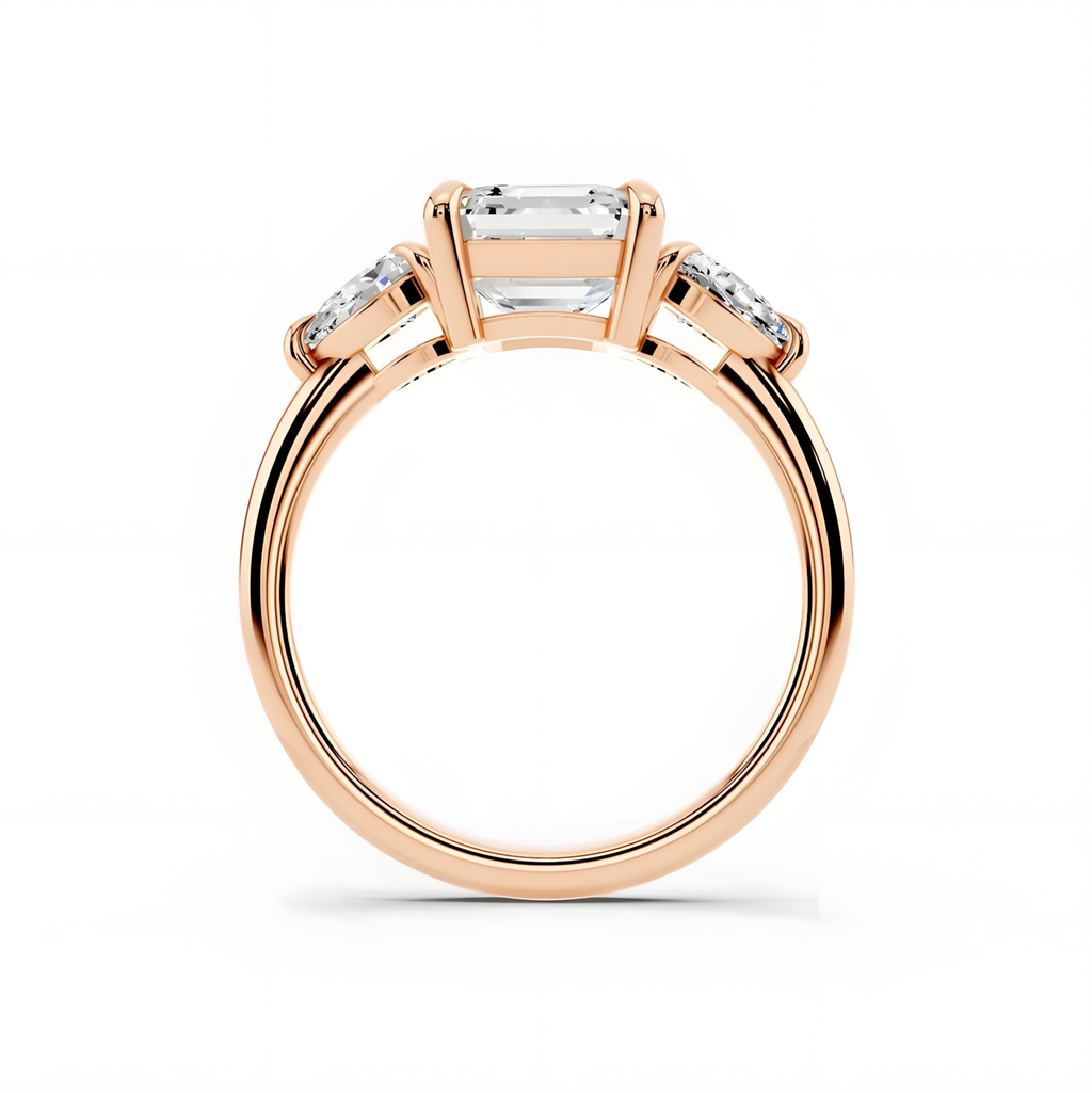 Avera Asscher Trinity Ring
