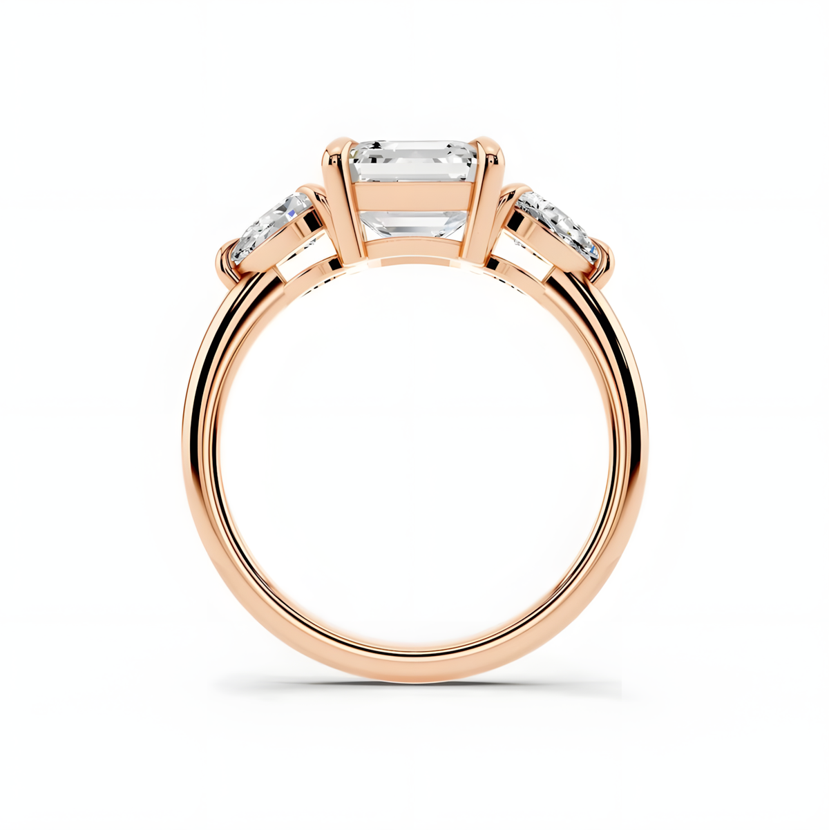 Avera Asscher Trinity Ring