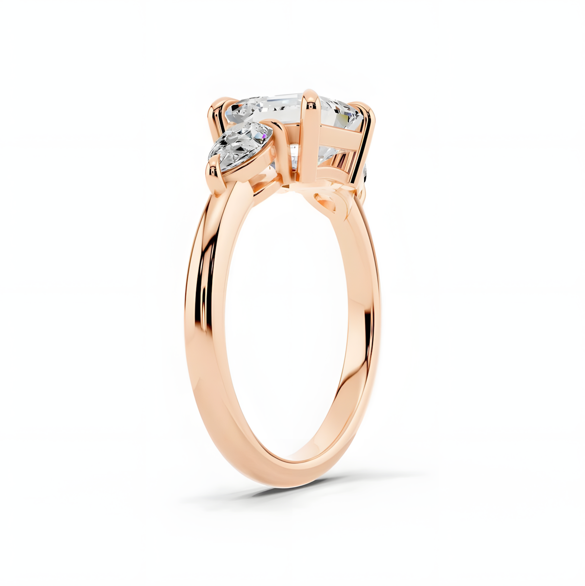 Avera Asscher Trinity Ring