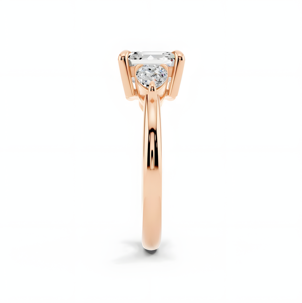 Avera Asscher Trinity Ring