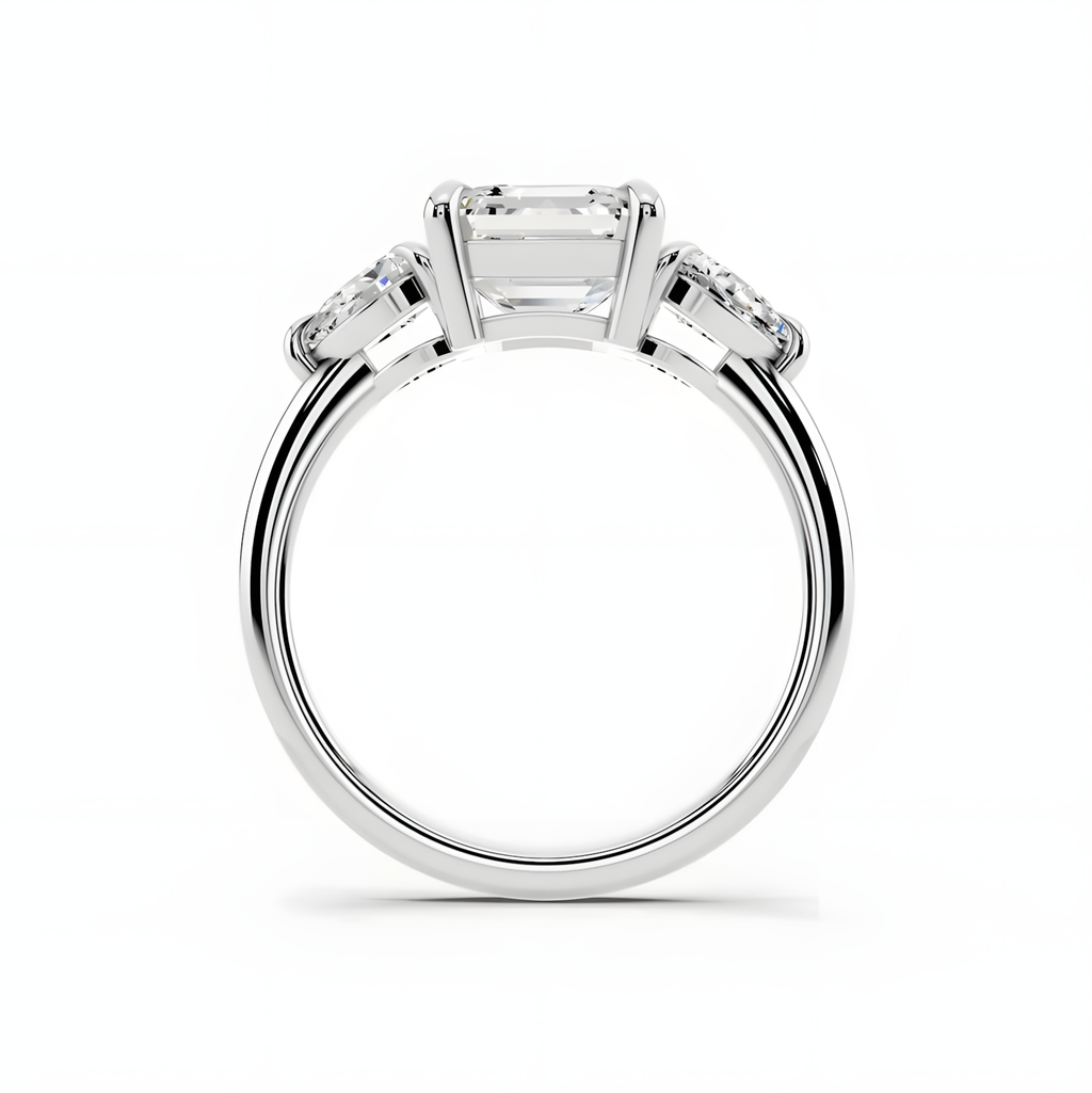 Avera Asscher Trinity Ring