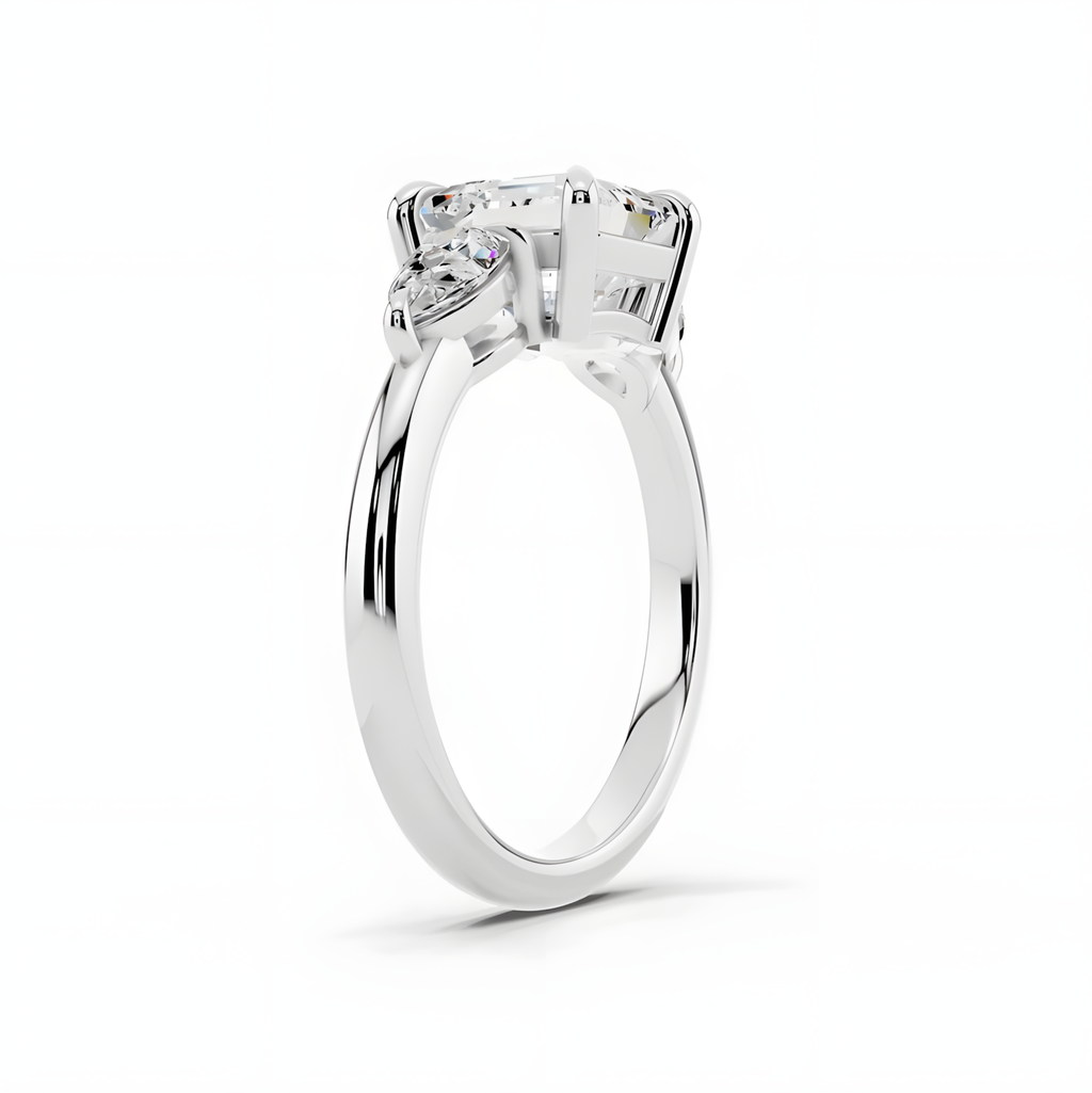 Avera Asscher Trinity Ring