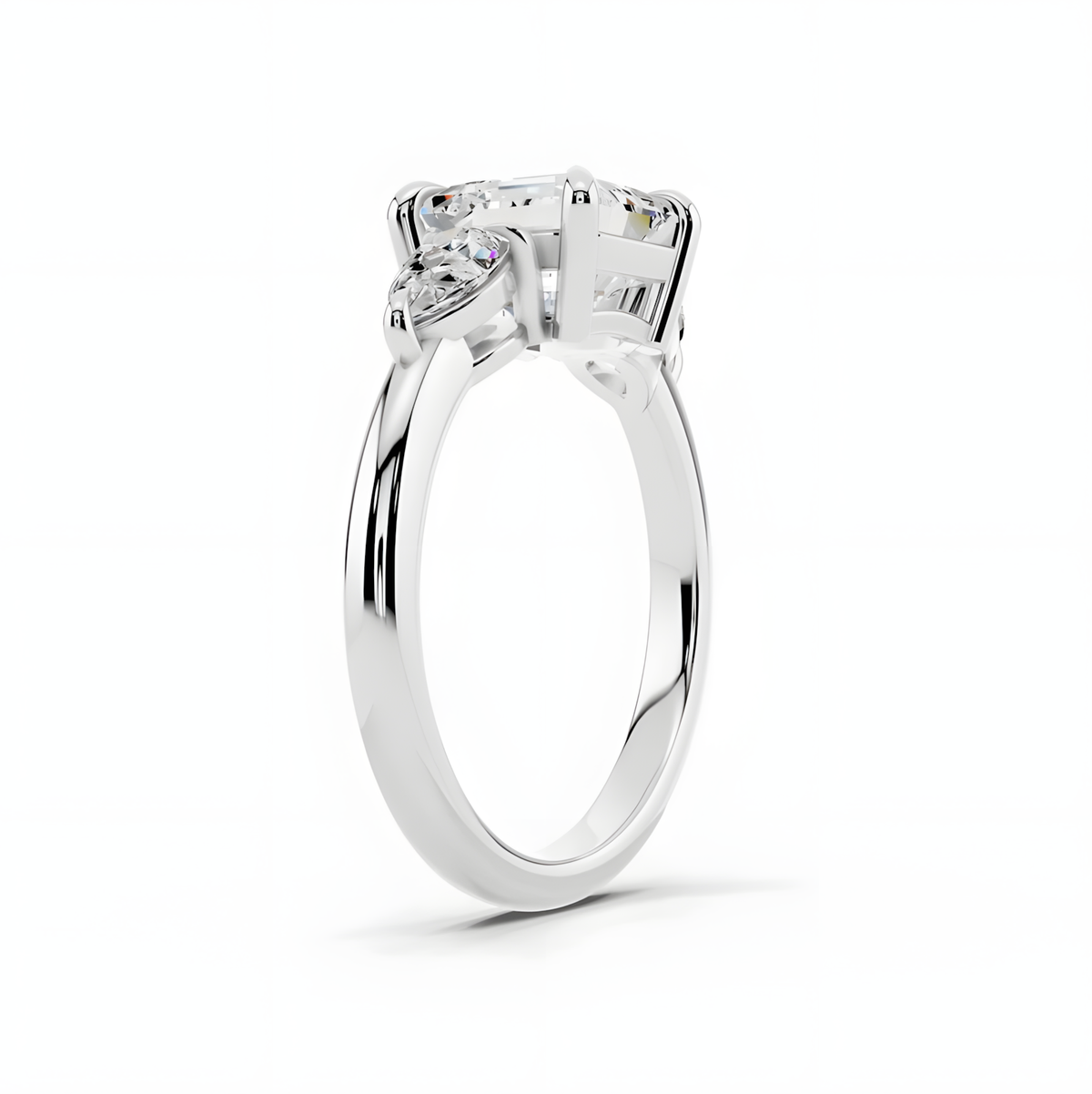 Avera Asscher Trinity Ring