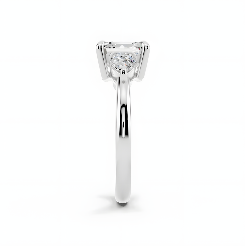 Avera Asscher Trinity Ring