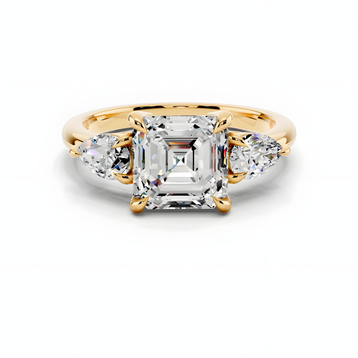 Avera Asscher Trinity Ring