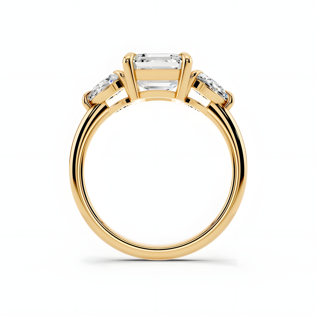 Avera Asscher Trinity Ring