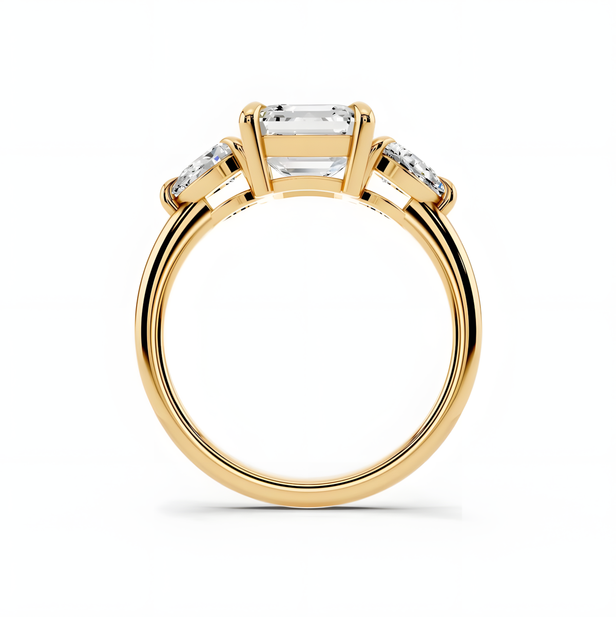 Avera Asscher Trinity Ring