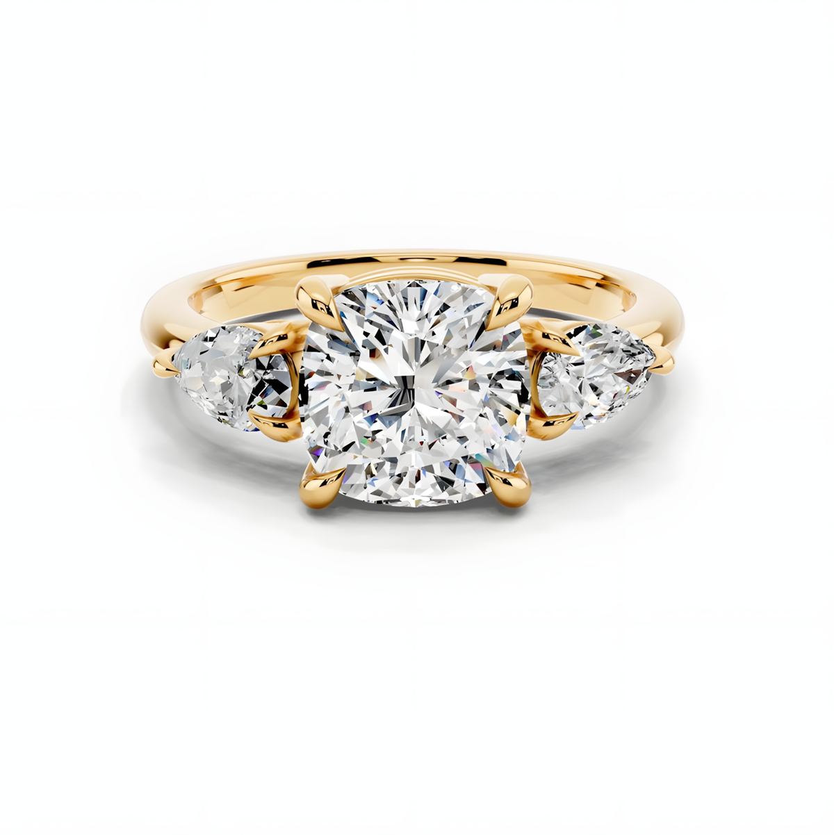 Solara Cushion Trinity Ring