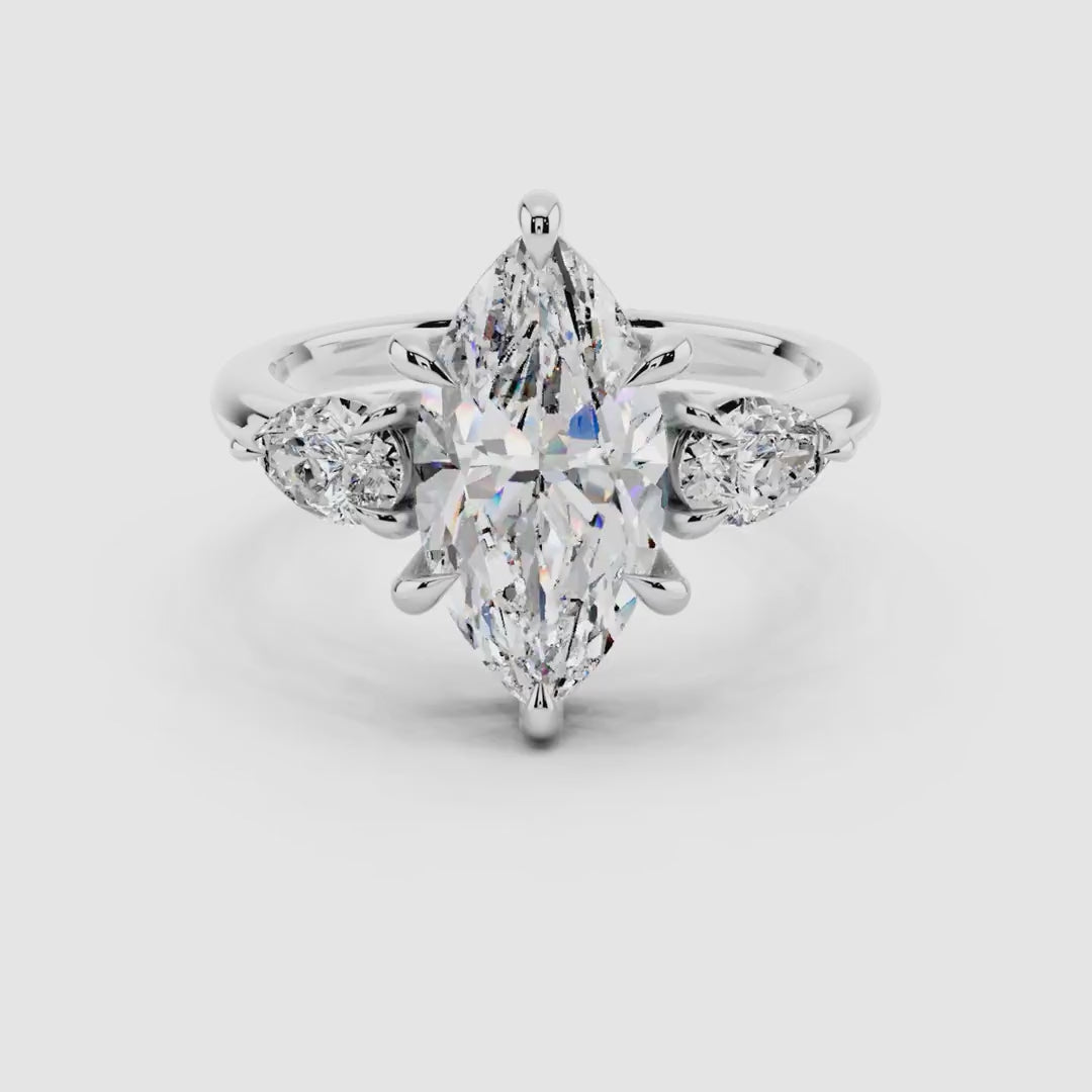 Solea Marquise Trinity Ring