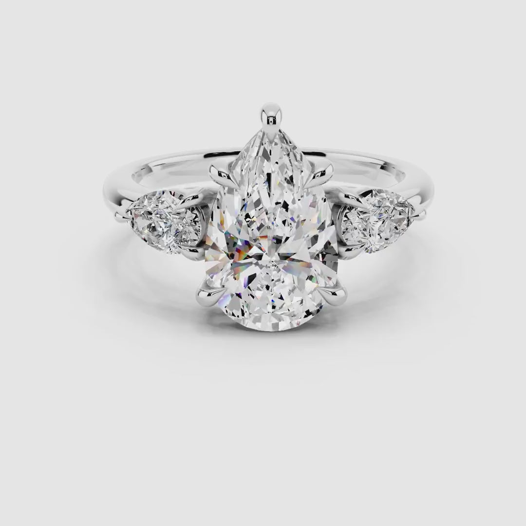 Celene Pear Trinity Ring
