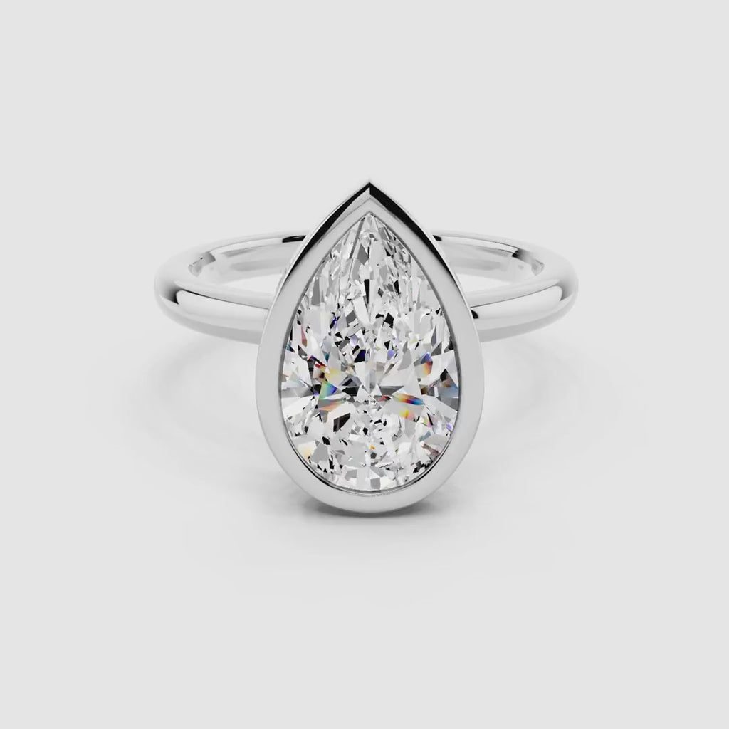 Elara Pear Frame Ring
