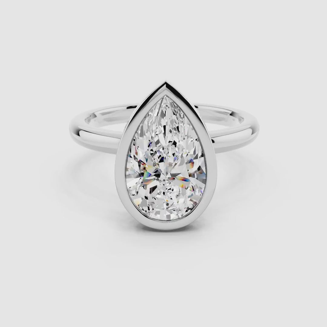 Elara Pear Frame Ring