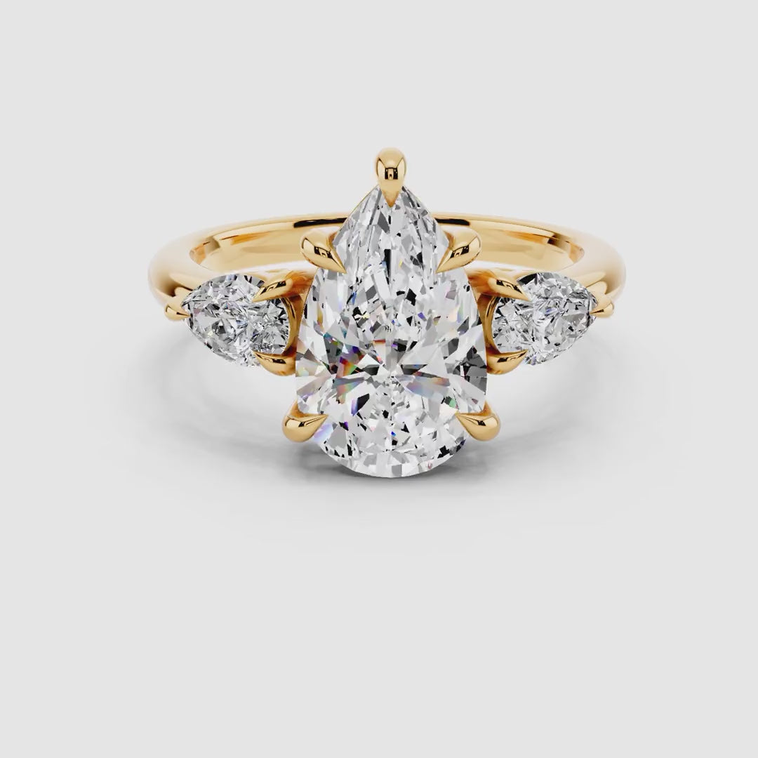 Celene Pear Trinity Ring