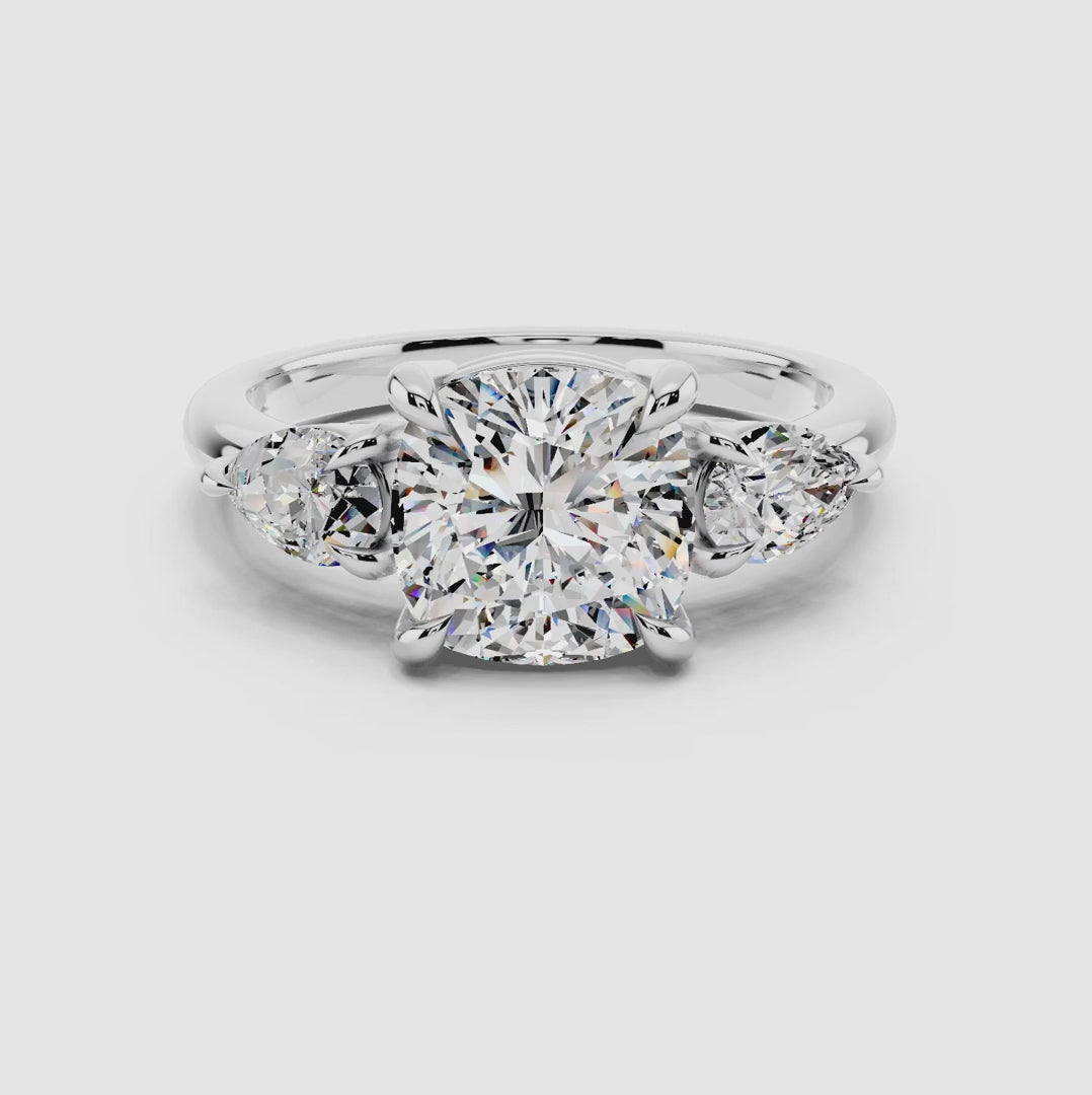 Solara Cushion Trinity Ring
