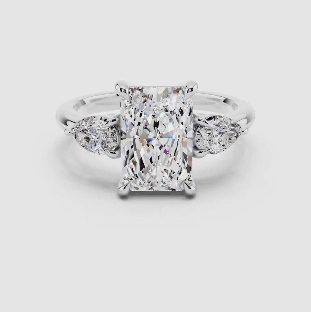 Veyra Elongated Radiant Trinity Ring