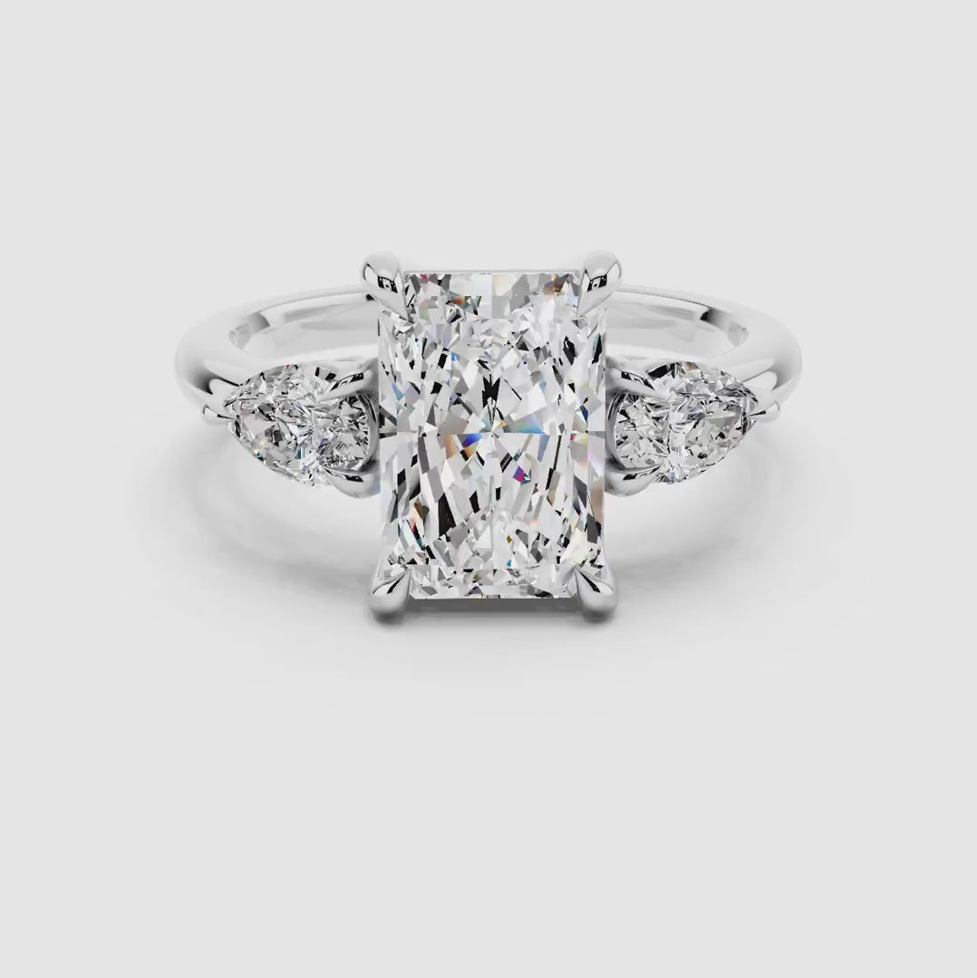 Veyra Elongated Radiant Trinity Ring