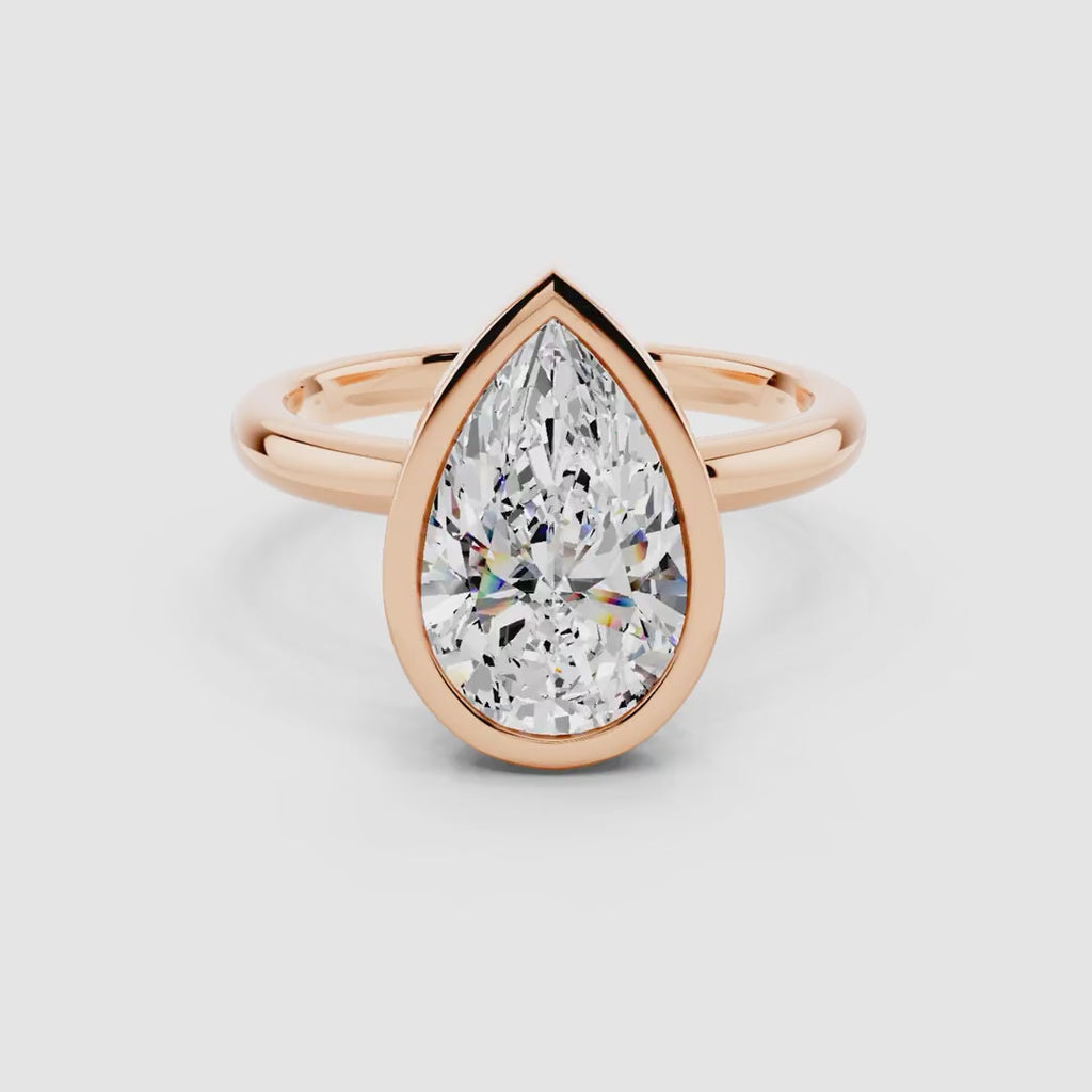 Elara Pear Frame Ring