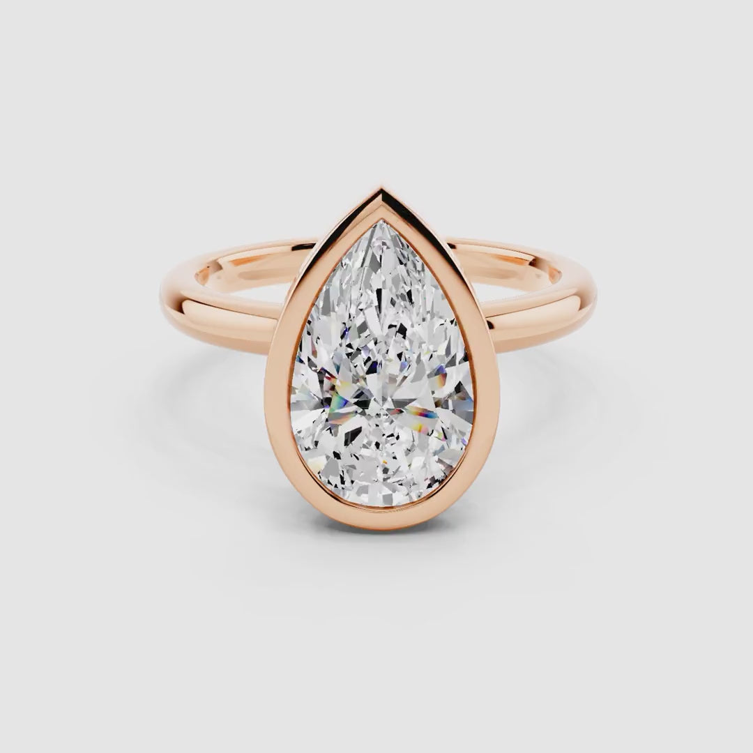 Elara Pear Frame Ring