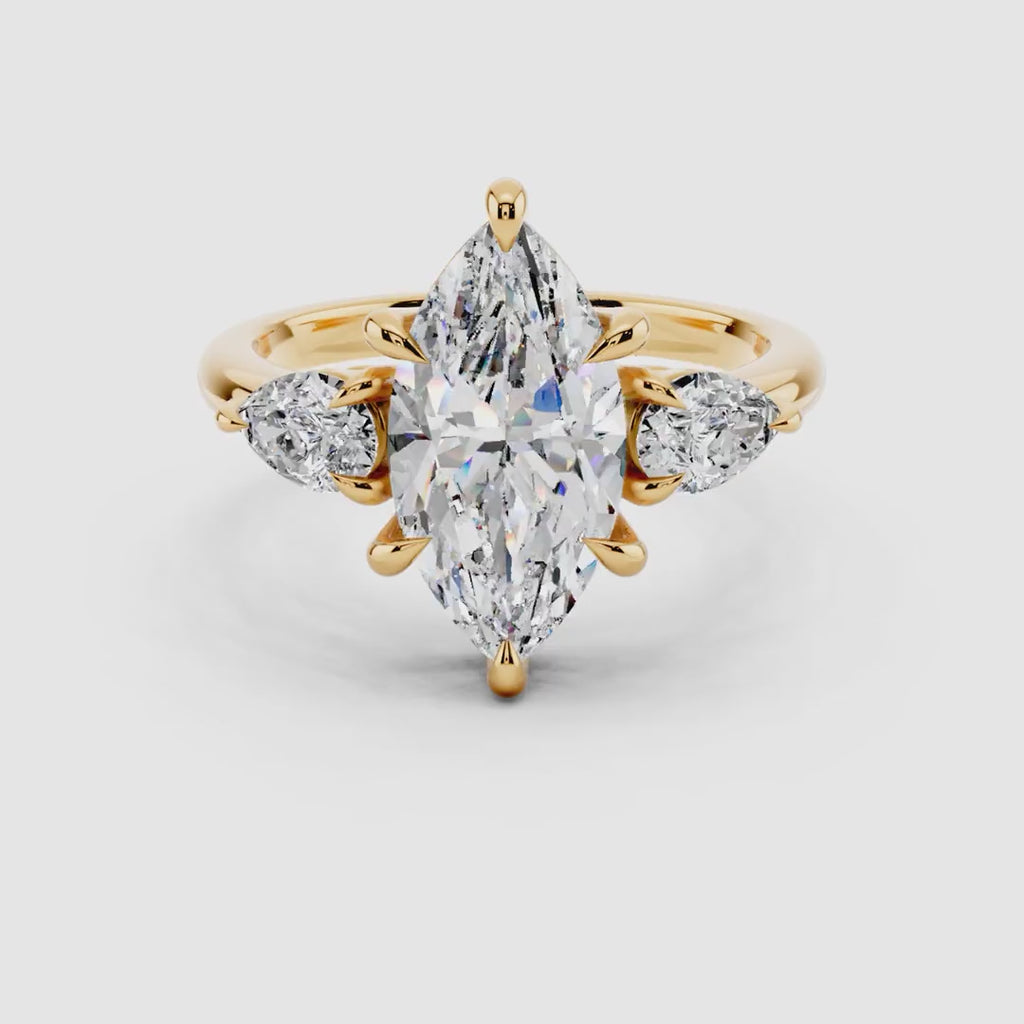 Solea Marquise Trinity Ring