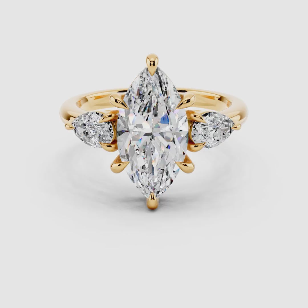 Solea Marquise Trinity Ring
