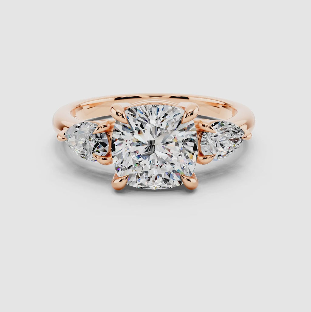 Solara Cushion Trinity Ring