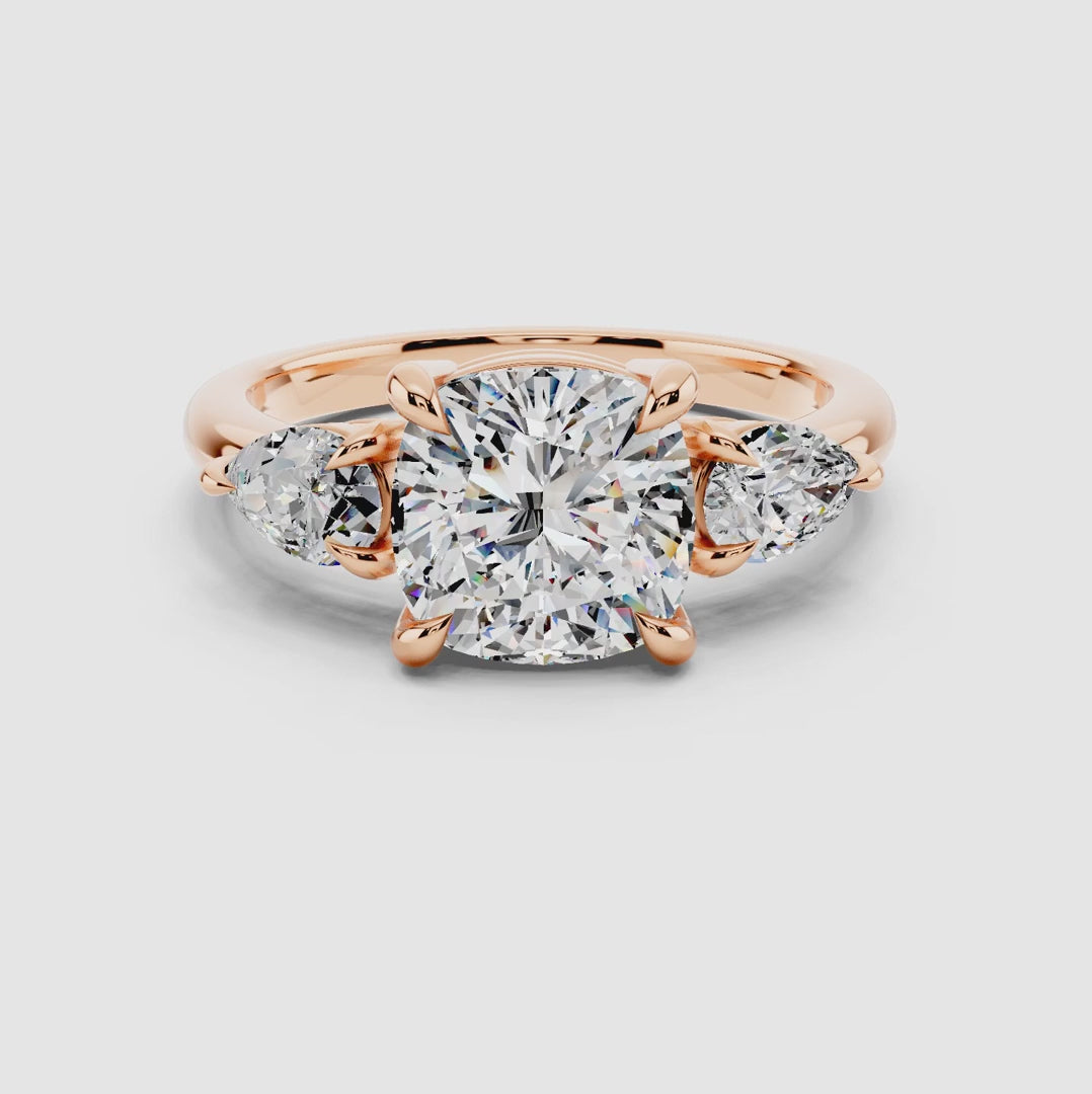 Solara Cushion Trinity Ring