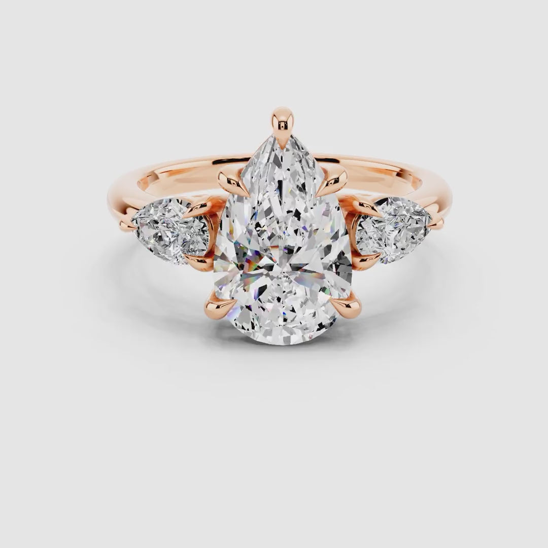 Celene Pear Trinity Ring