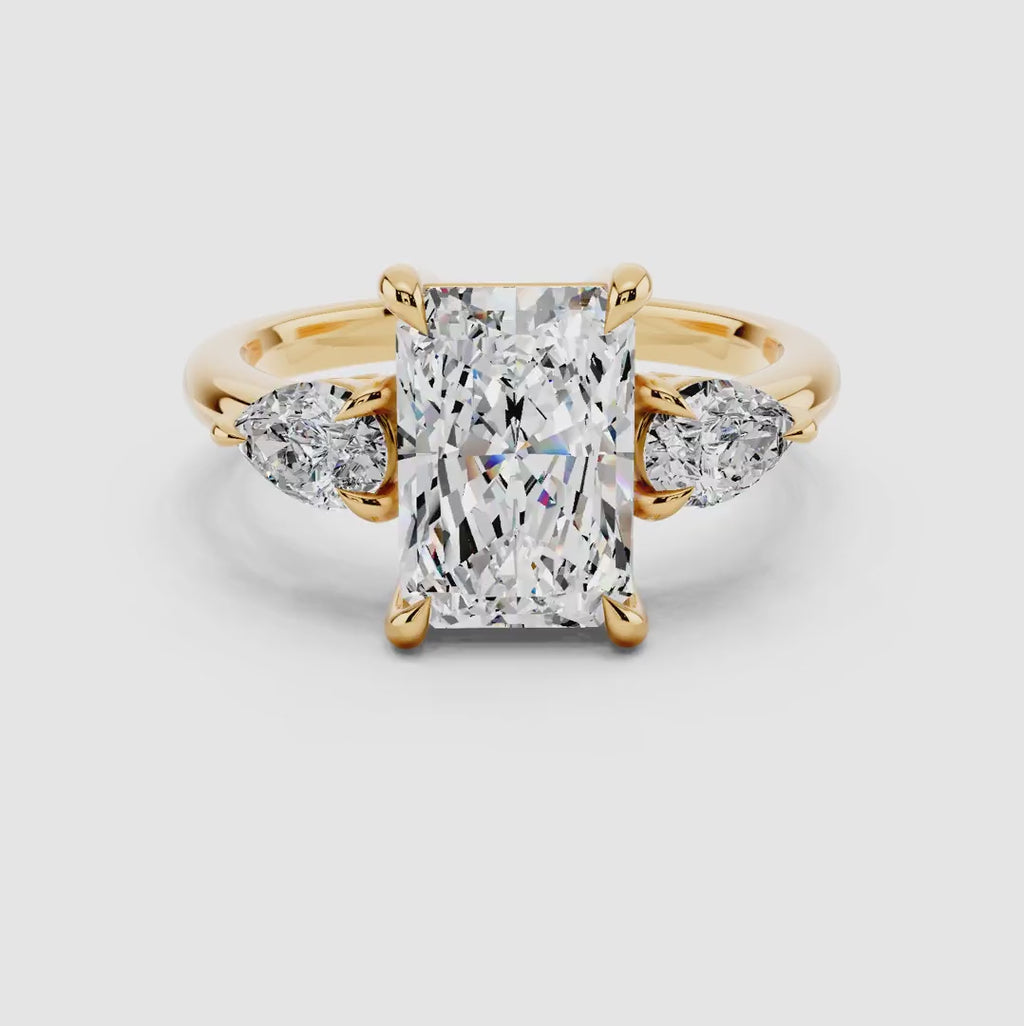 Veyra Elongated Radiant Trinity Ring