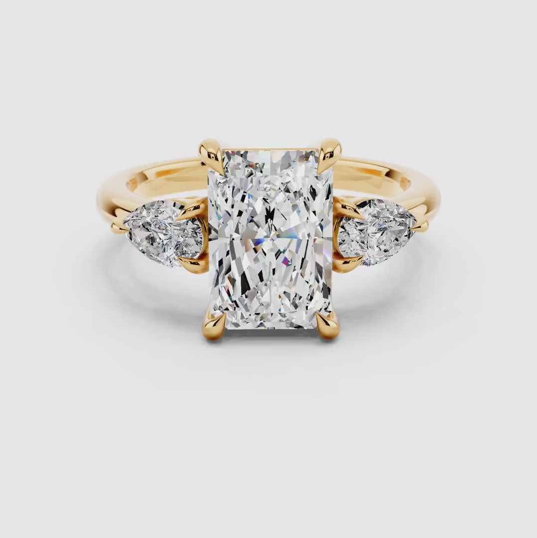 Veyra Elongated Radiant Trinity Ring